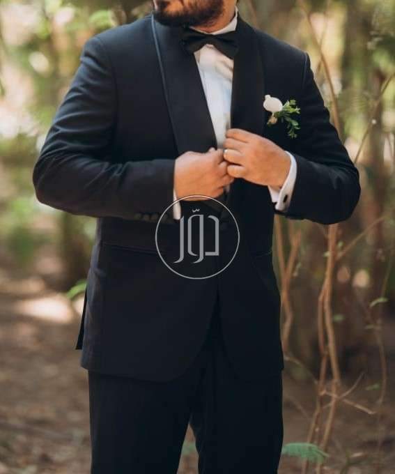 بدلة فرح توكسيدو تفصيل اغلى خامة - تم لبسها مرة واحدة في كتب الكتاب