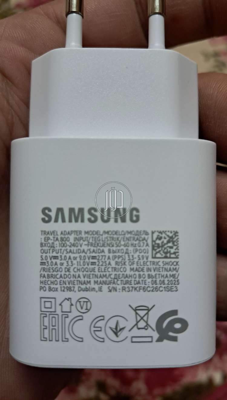 شاحن سامسونج الأصلي 25 وات - الشحن السريع التوربيني - أصلي 100%
