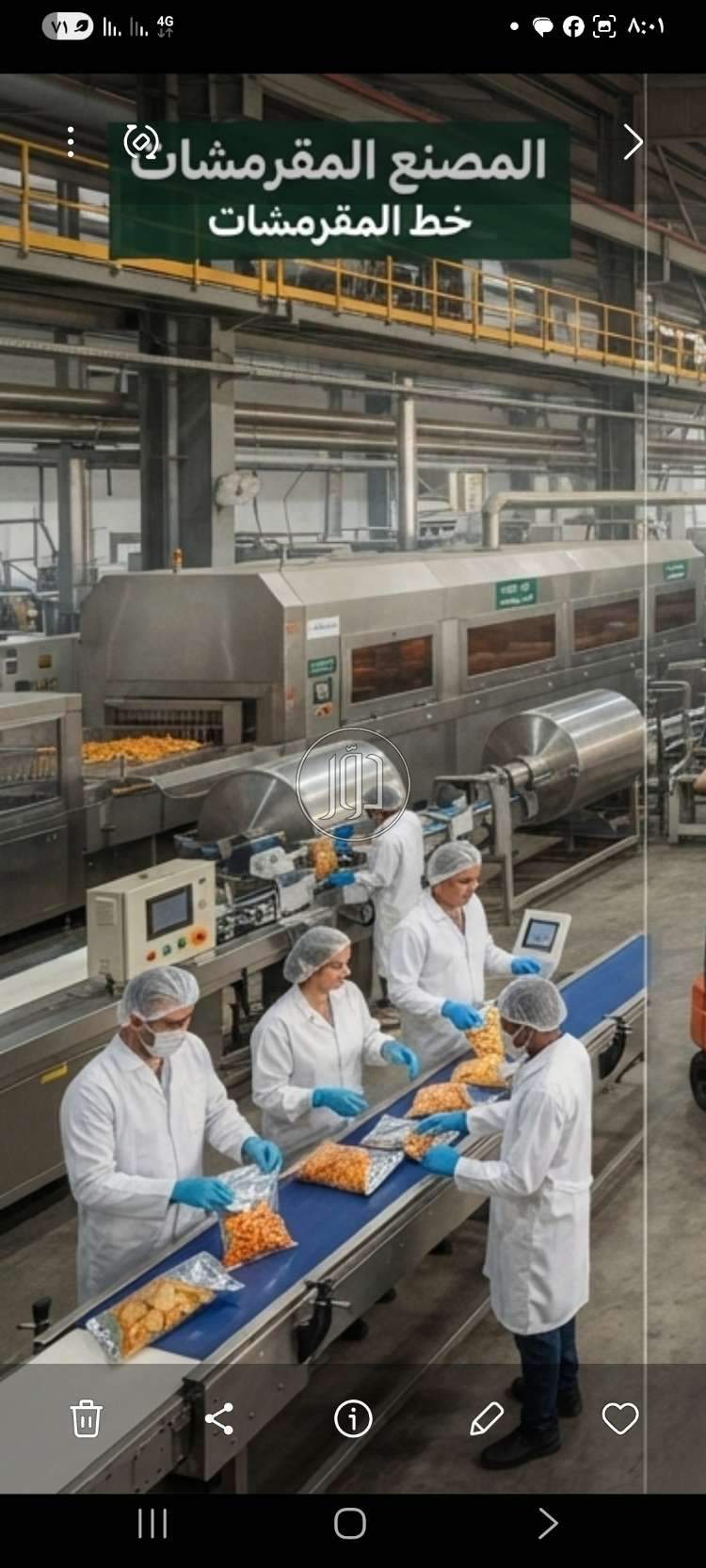 مطلوب عمال إنتاج لمصنع مقرمشات فى العاشر من رمضان